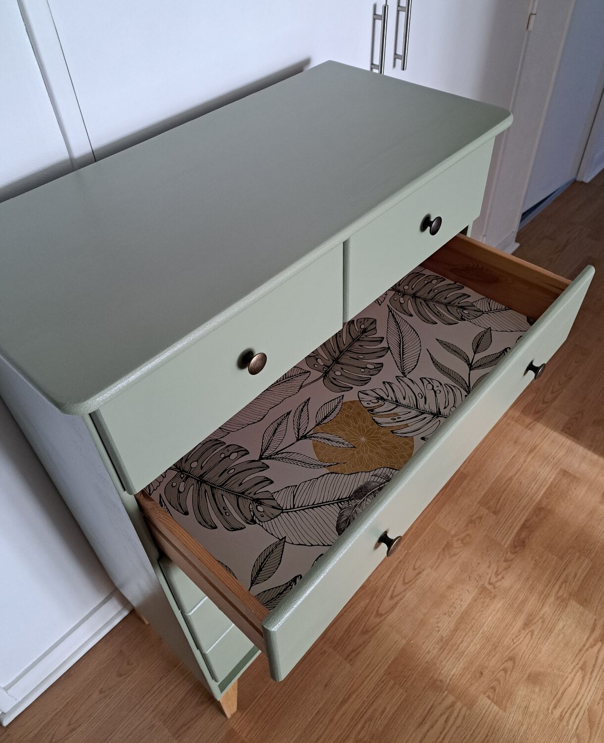 Chest of drawers Scandinavian green forest