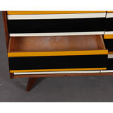 Yellow and black chest of drawers, model U-453, by Jiri Jiroutek, 1960
