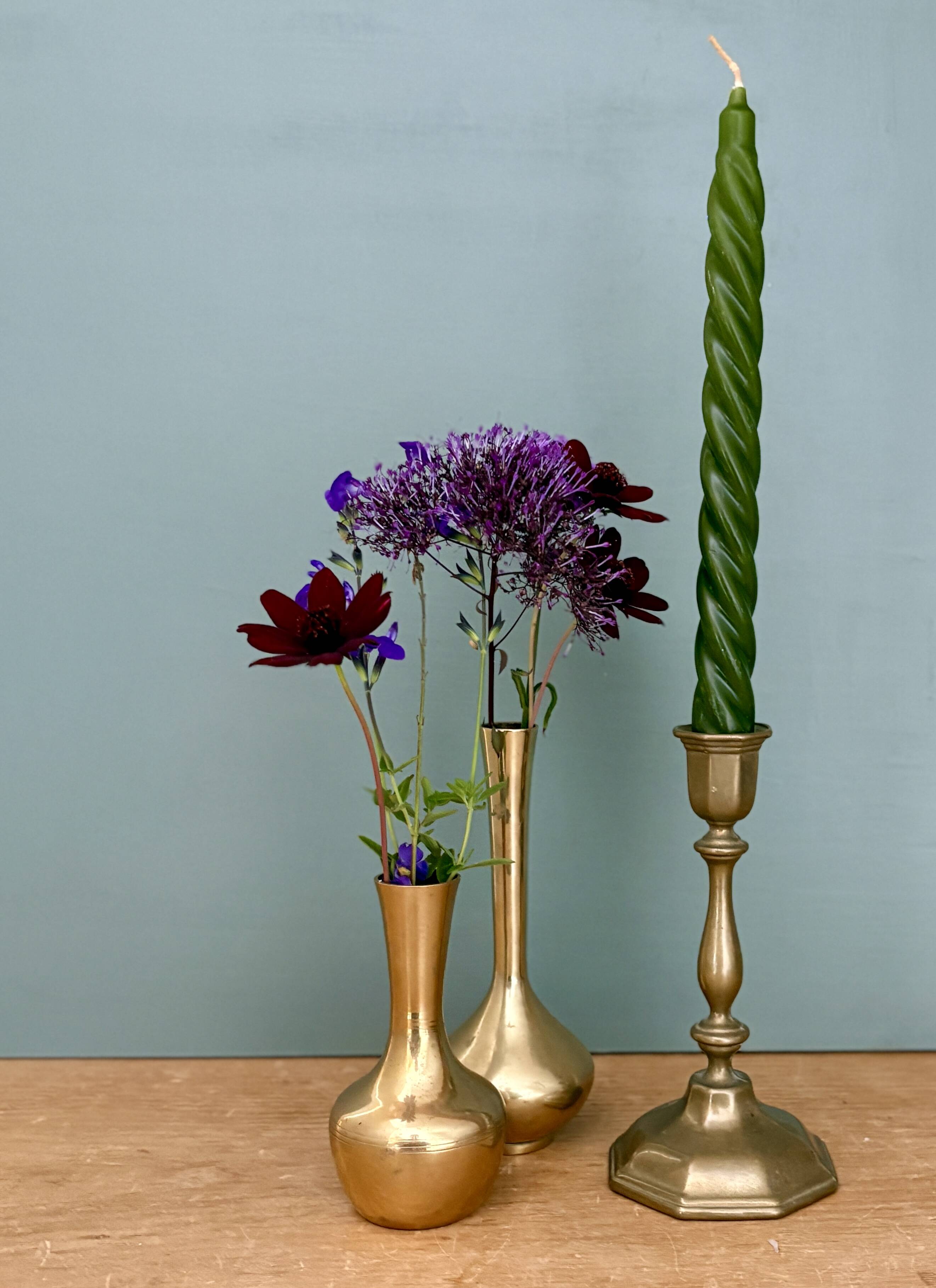 Vintage brass candlestick - candle holder