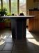 Vintage octagonal black wooden table - foldable