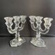 Pair of crystal candlesticks – Bernard Schott – Hellert (Moselle)
