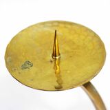 Triple brass candle holder