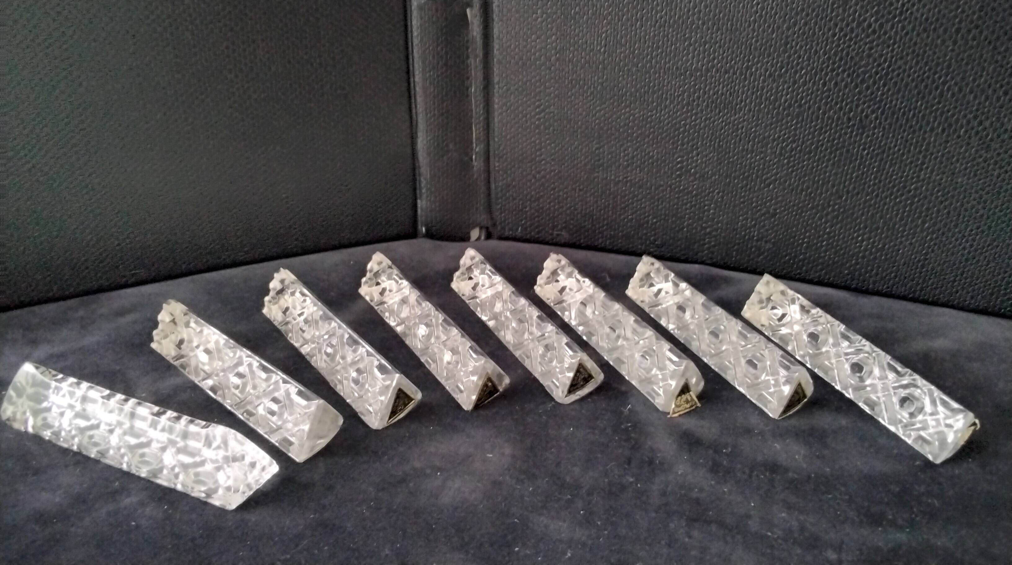 8 crystal lead knife rests
