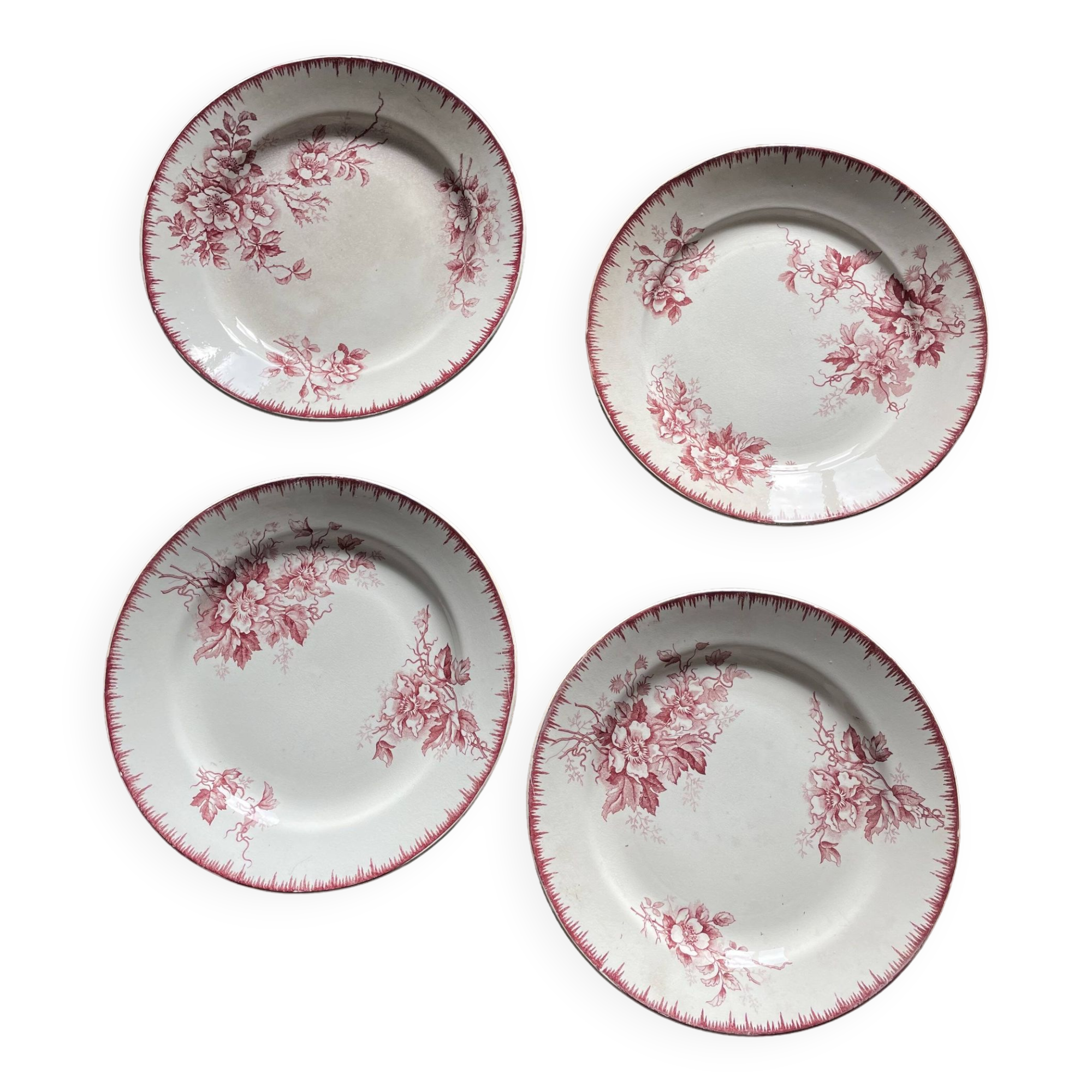 Set of 4 Maastricht earthenware dinner plates