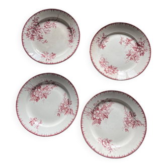 Set of 4 Maastricht earthenware dinner plates