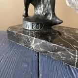 Marble table lamp, boxing, 1930s