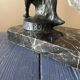Lampe à poser marbre, la boxe, années 30