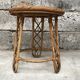 Bamboo stool 50s Decoration natural wood rattan wicker Vintage Plant Door