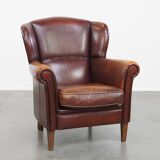 Sheepskin Leather Wingback Chair