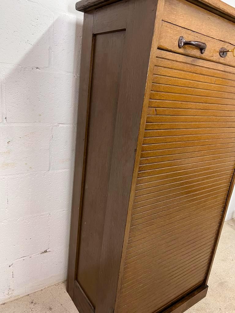 Vintage wooden filing cabinet / shutter cabinet / column cabinet