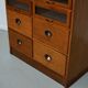English Haberdashery Shop Cabinet with Glass Fronted Drawers, Circa 1930s