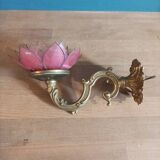 Wall lamp Lotus flower petal mother-of-pearl bronze base