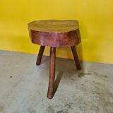 Vintage french tree trunk sidetable from the 1970s