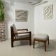 Danish teak armchair and ottoman, 1960s