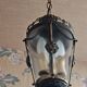 Patinated bronze ceiling lantern with smoked glass – Louis XVI style, 3 lights
