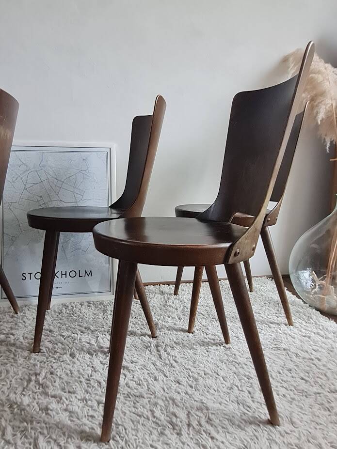 Set of 4 Scandinavian chairs from the 1960s.