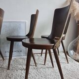 Set of 4 Scandinavian chairs from the 1960s.