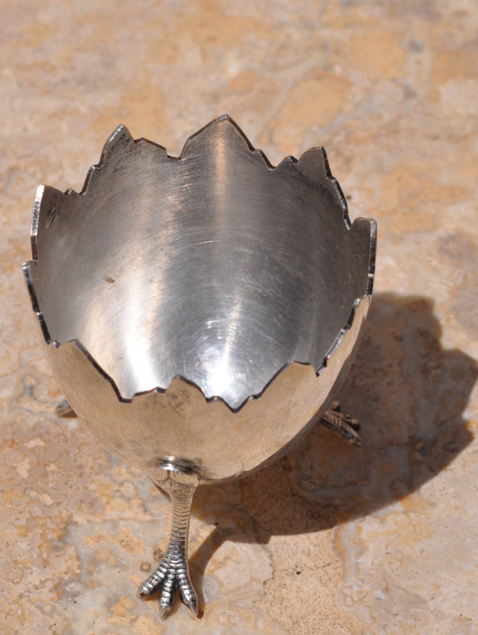 Eggcup tripod silver metal Crégut Paris