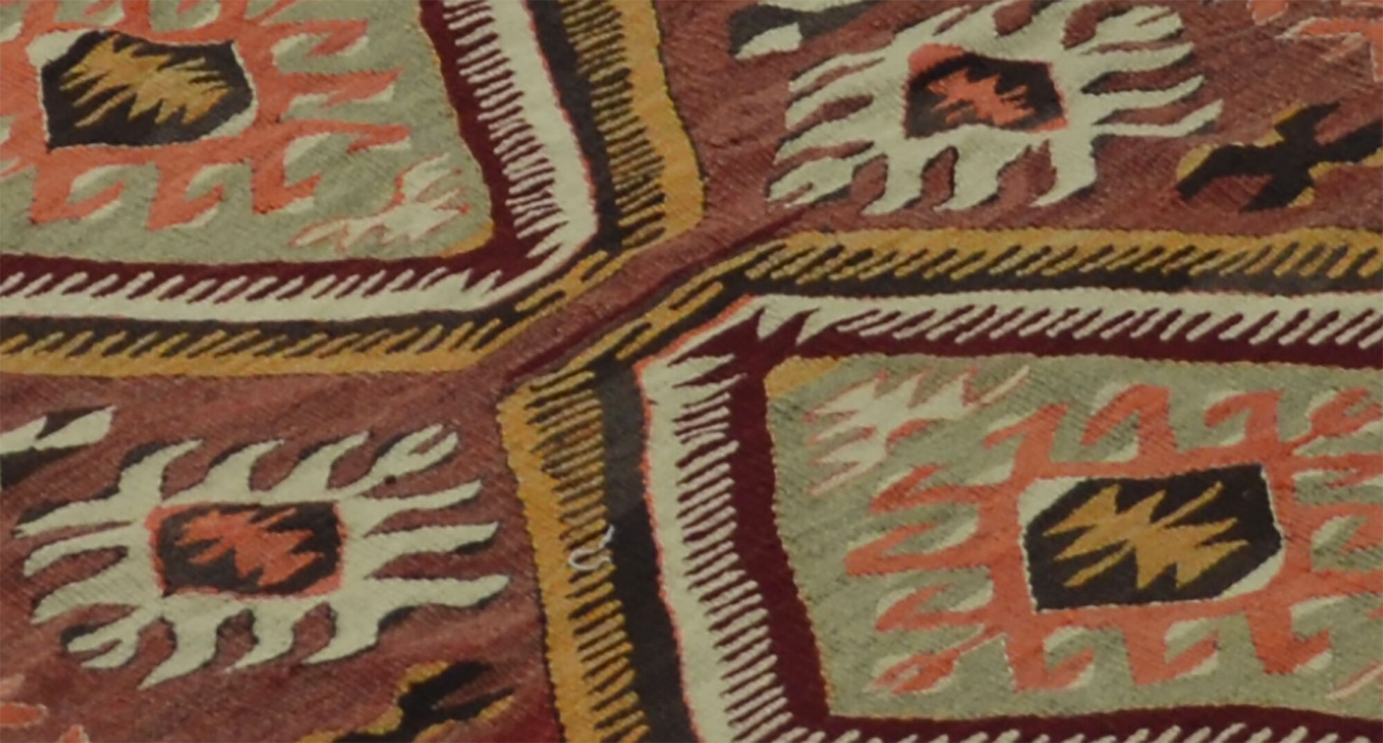 Anatolian handmade kilim rug 260 cm x 97 cm