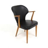 Scandinavian leatherette armchair, Sweden, 1960