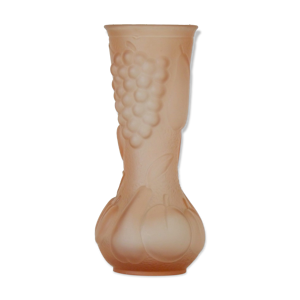 Vase rose Art deco en