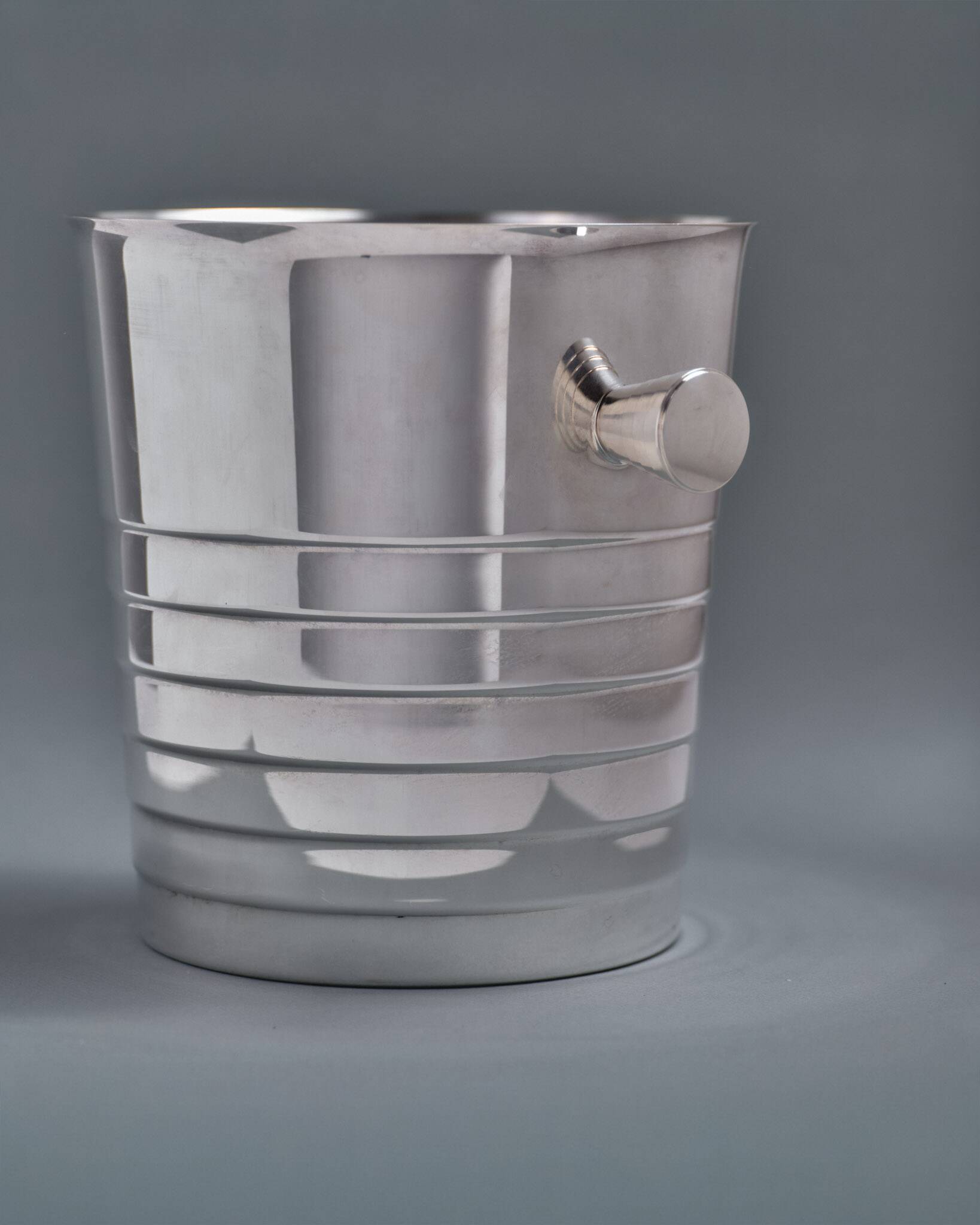Christofle champagne bucket, silver-plated metal, Art Deco