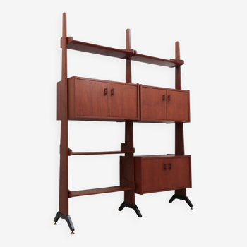 Vintage modular teak bookcase AV Arredamenti 1960s