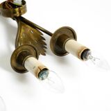 A pair of mid-century modern brass wall lamps by Vereinigte Werkstätten