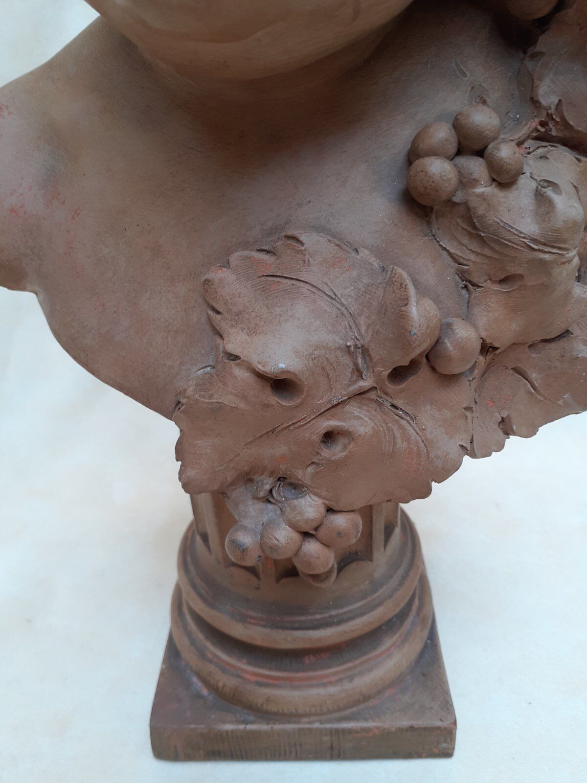 Buste de Bacchus enfant en terre cuite