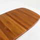Vintage Danish oval extendable dining table solid teak 1960s