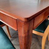 Large art deco mahogany table with extensions 260cm