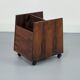 Chariot pour disques vinyles ou magazines du milieu du siècle par Bruksbo