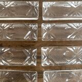 Porte-couteaux en verre moulé, années 50