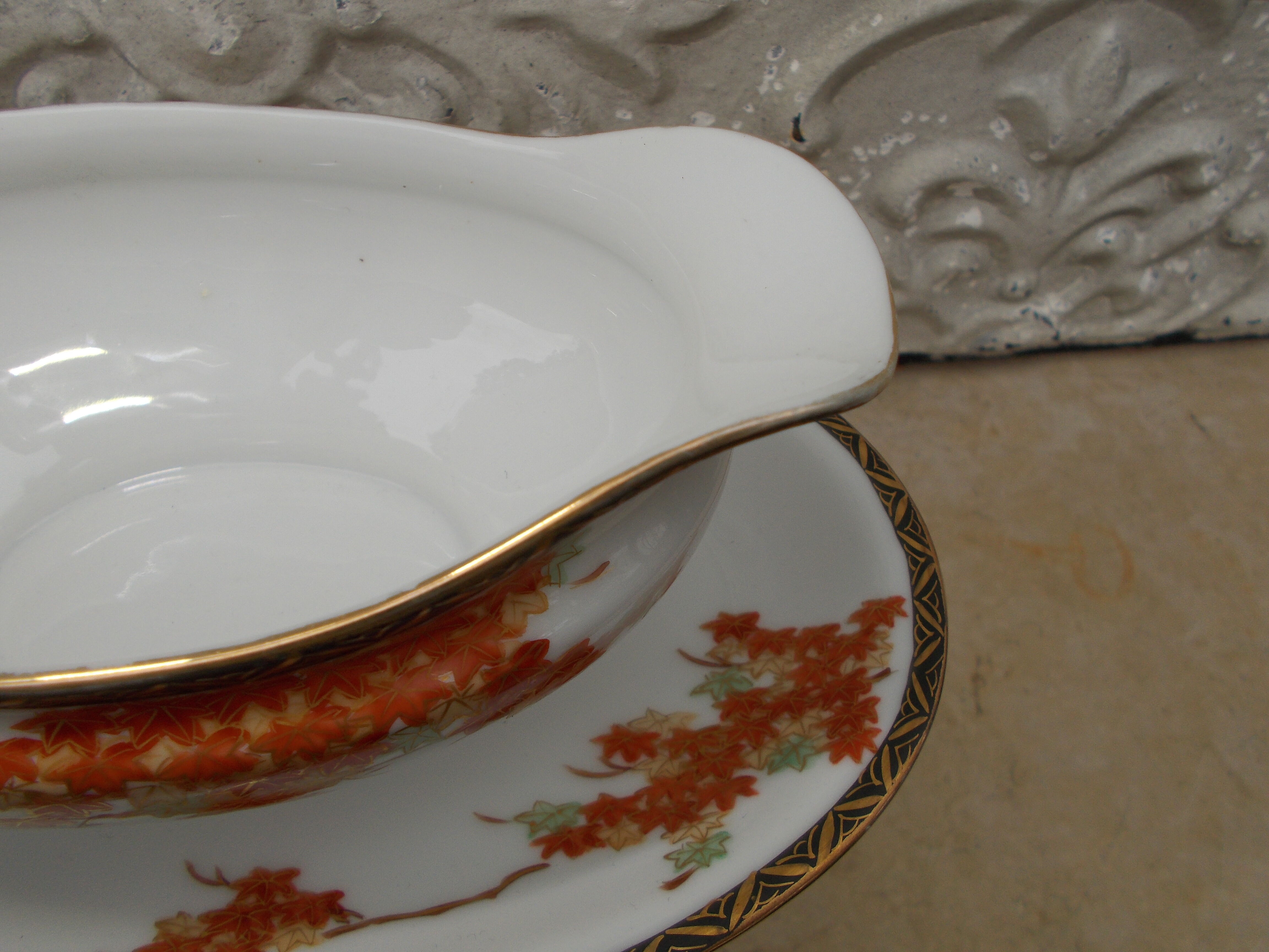 Porcelain saucière from Japan vintage