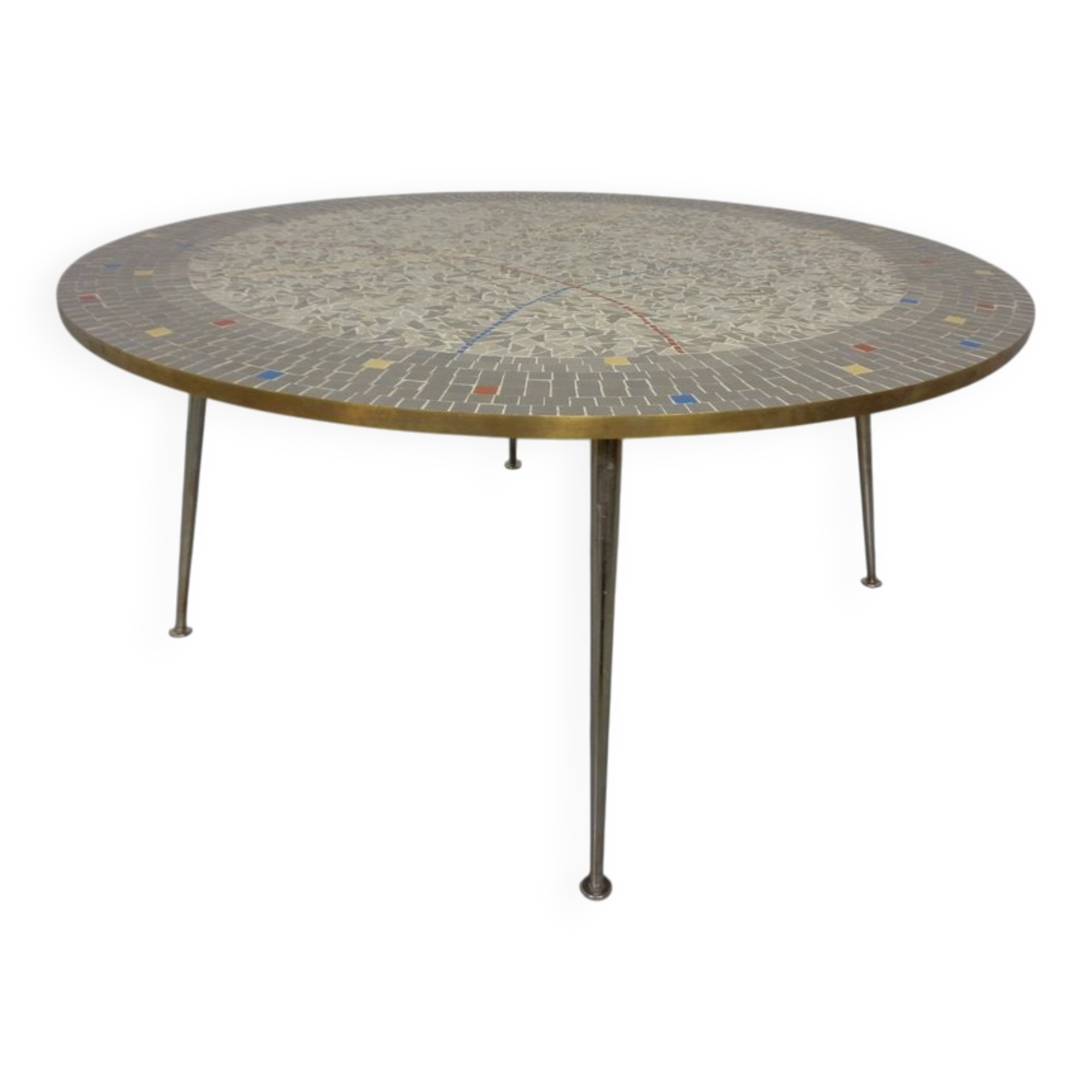 Large ceramic mosaic coffee table by Berthold Müller, Germany, 1950s.