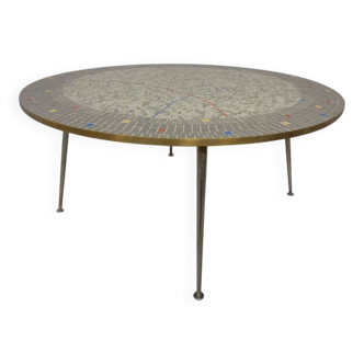 Large ceramic mosaic coffee table by Berthold Müller, Germany, 1950s.