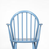 Fauteuil Windsor bleue avec accoudoirs par L. Ercolani pour Ercol, 1960