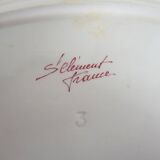 Large Antique Oval St Clément Rooster Decor Dish
