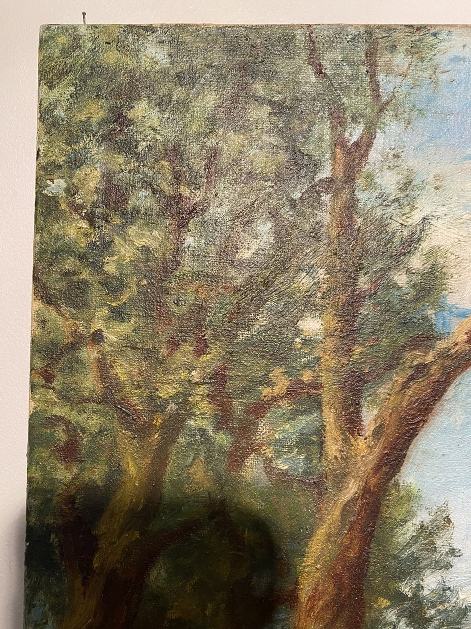 Tableau ancien, paysage, signé, début XX siècle