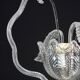 Art Deco transparent Barovier e Toso light with flowers, 1940s