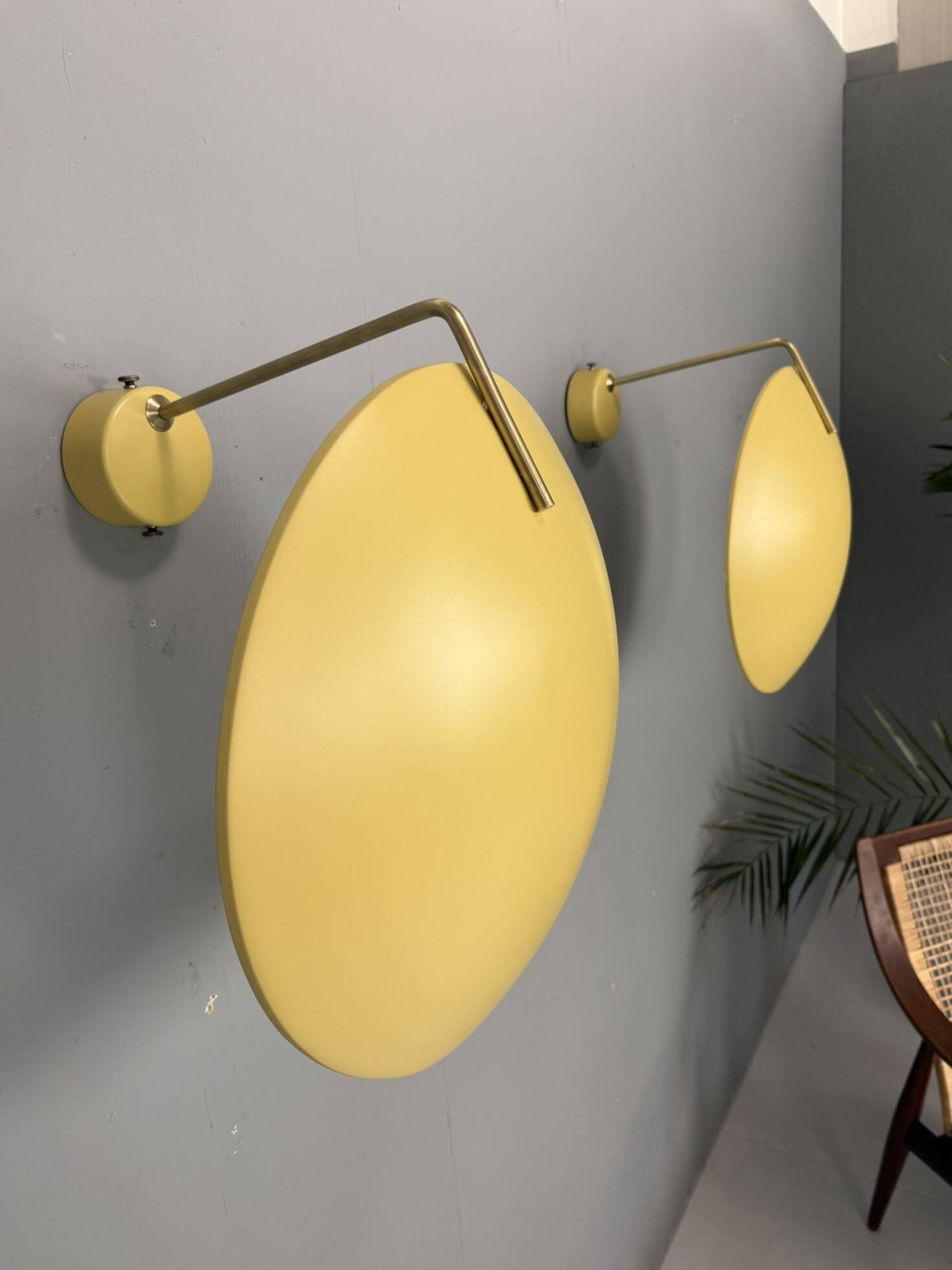 Bruno Gatta for Stilnovo - Model 232 Wall / Ceiling Lamps, Italy, 1962. Set of 2 pieces