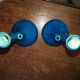 Paire de vases bleu japonisant Th.Deck