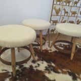 3 vintage stools 50s