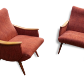 Fauteuil années 50 vintage rouge