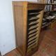 Art Deco curtain cabinet from the 1930s in oak with interior drawers, 120cm H.