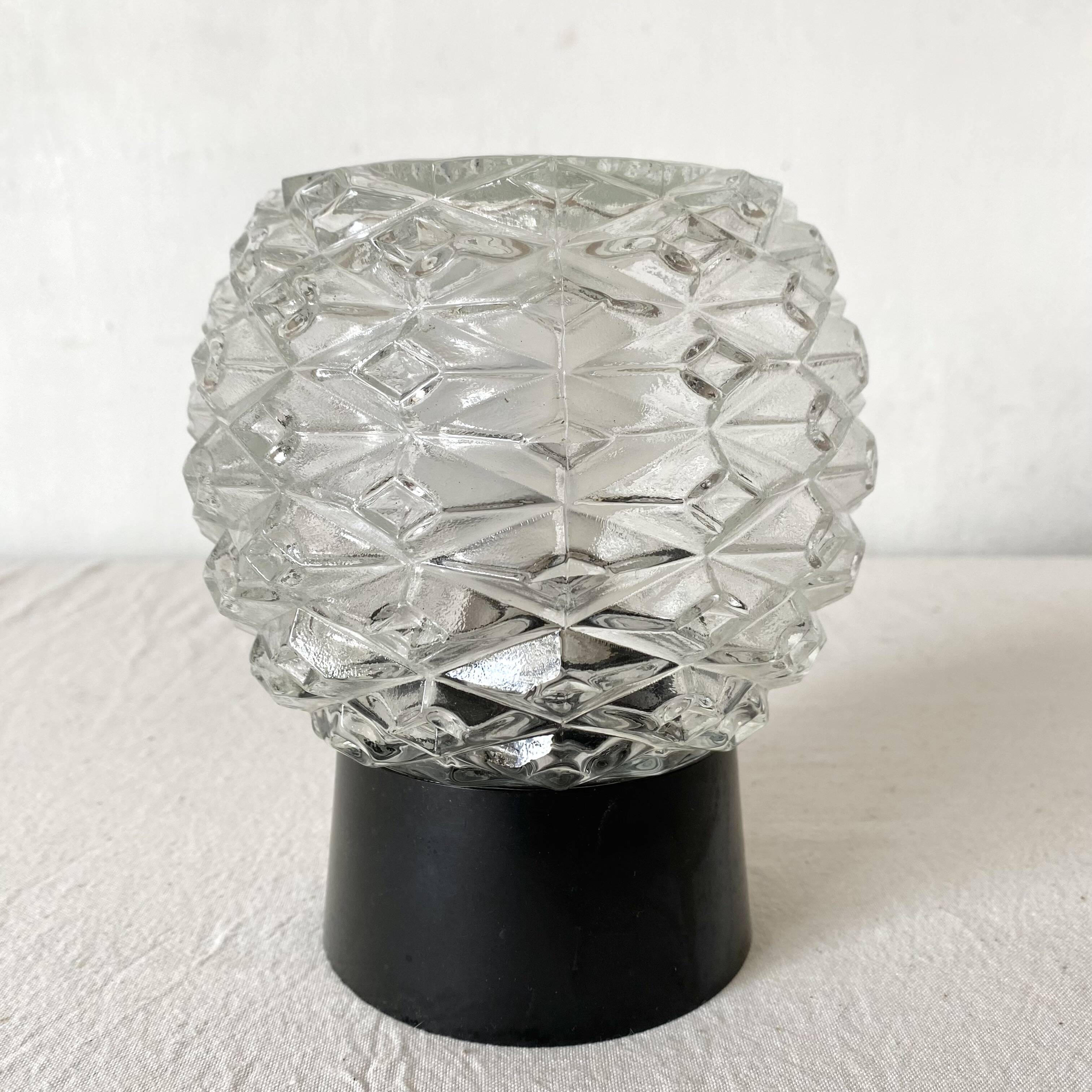 Vintage molded glass ceiling light