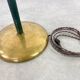 Art Deco brass floor lamp with adjustable height