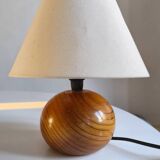 Solid wood ball lamp