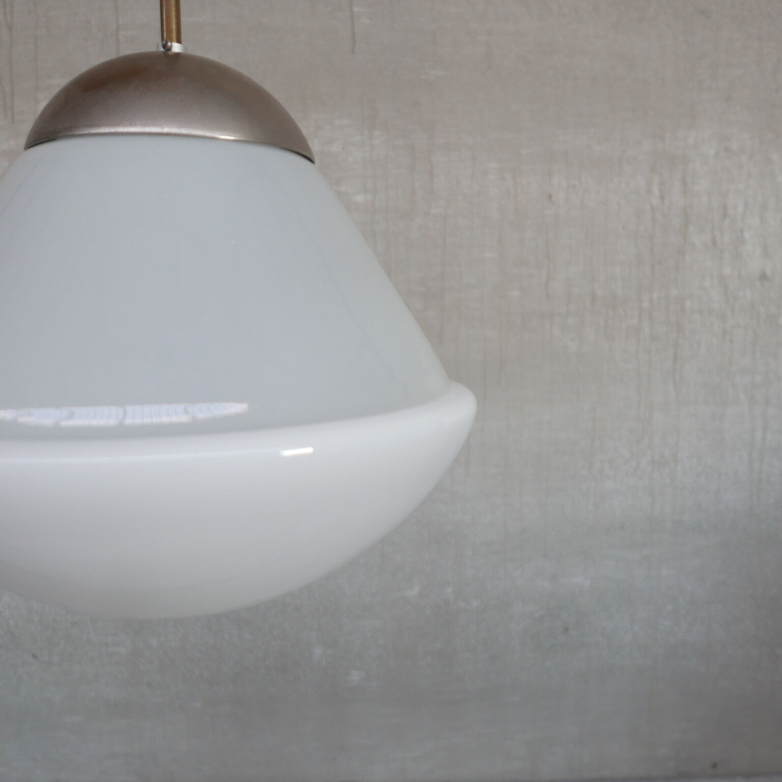 Antique german opaline pendant light by Kandem