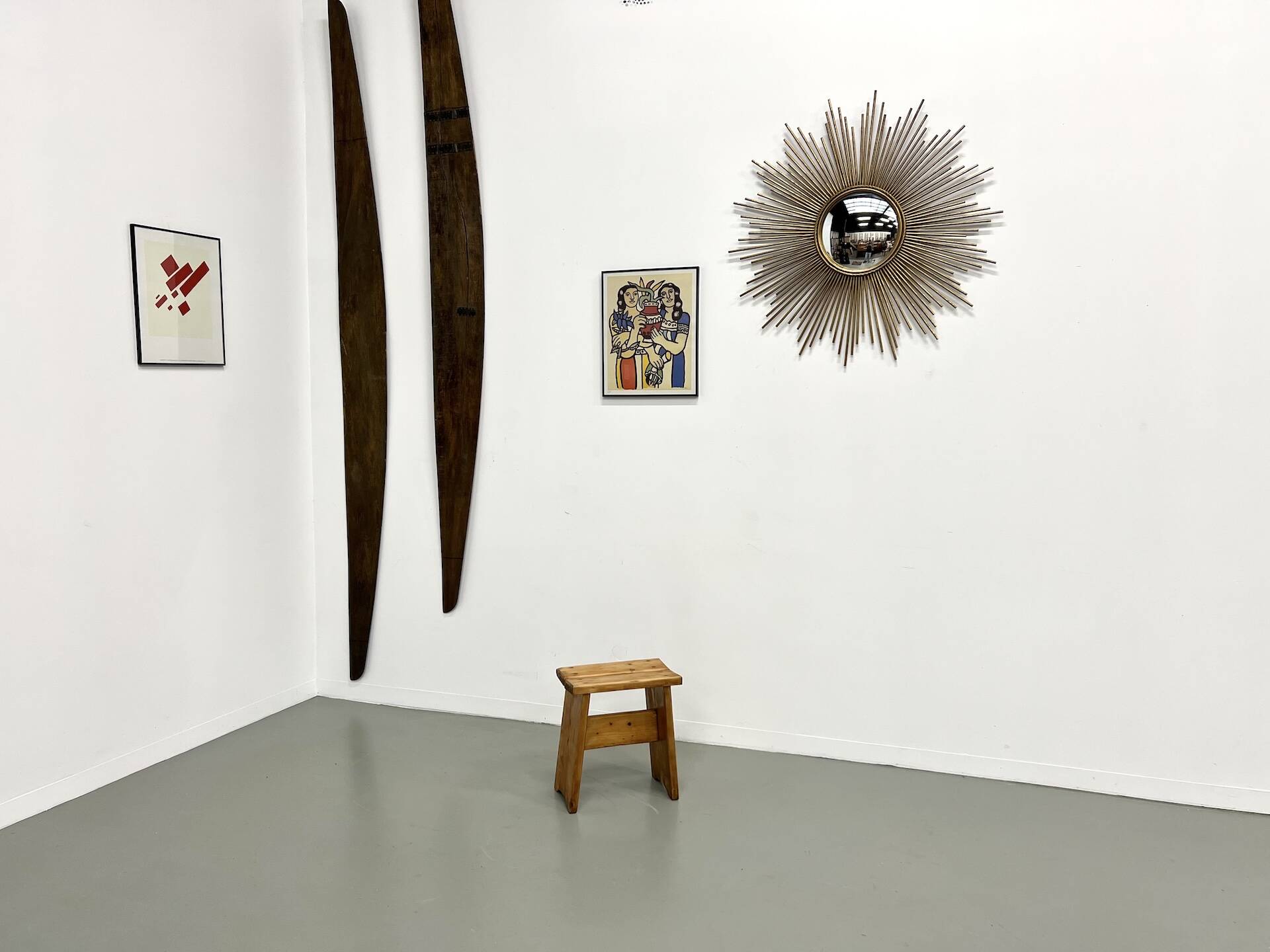Solid pine stool